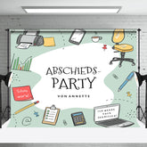 Arbeitsplatz Werkzeuge Lebewohl Party Ruhestand Hintergrund